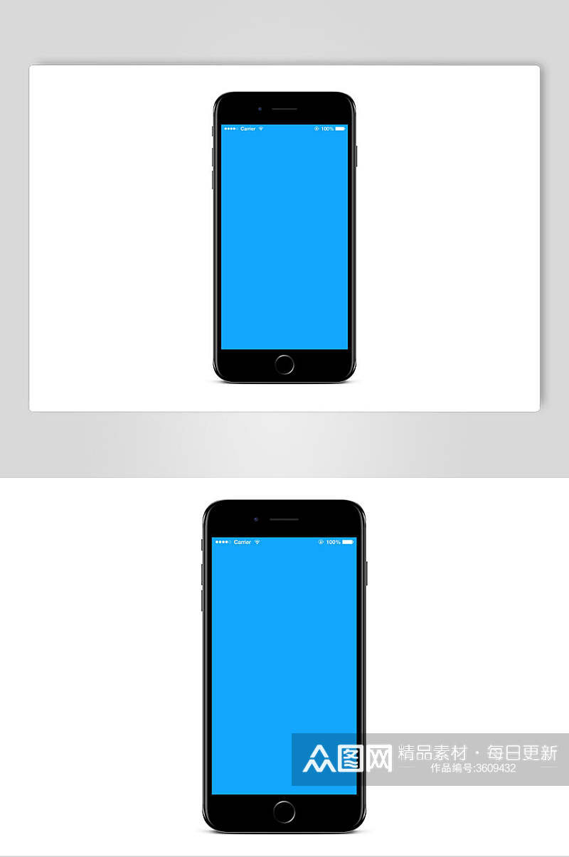 黑色iPhone手机样机素材
