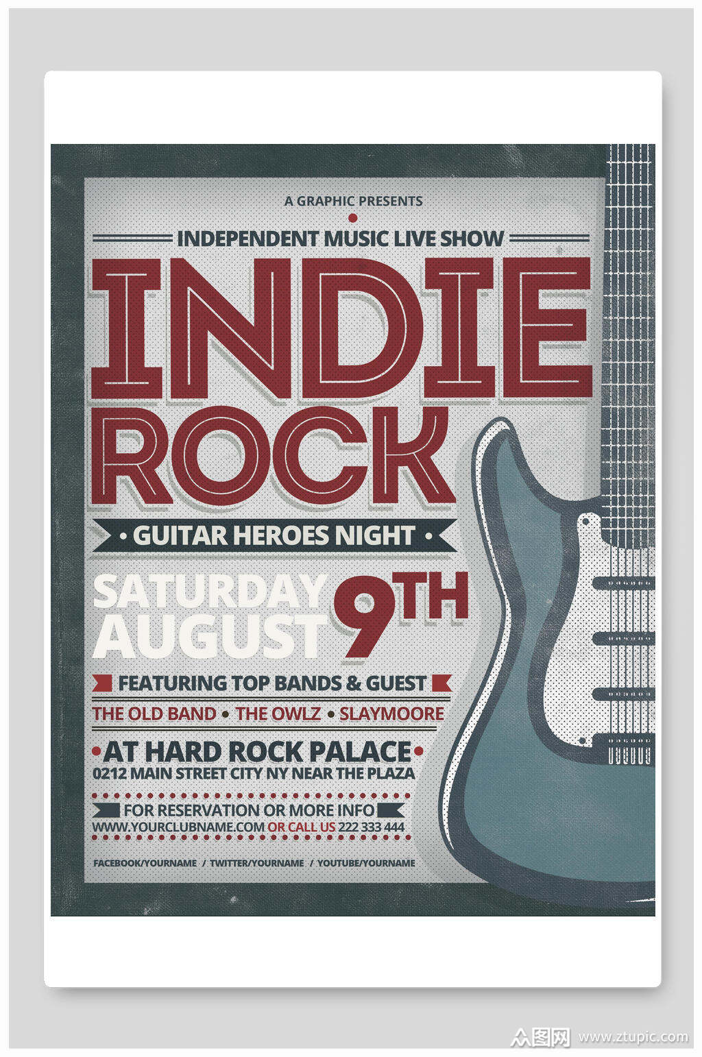 摇滚音乐节复古海报