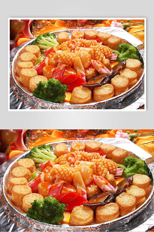 铁板海鲜豆腐图片-铁板海鲜豆腐素材下载-众图网