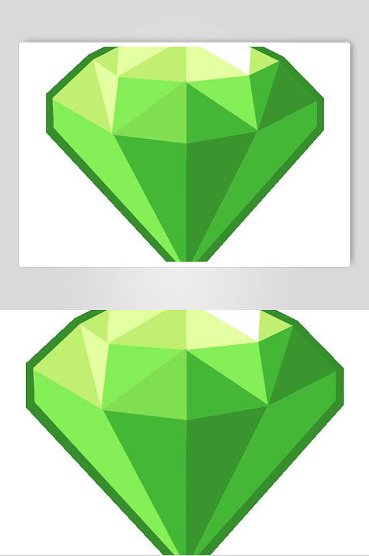 卡通绿钻石标志素材