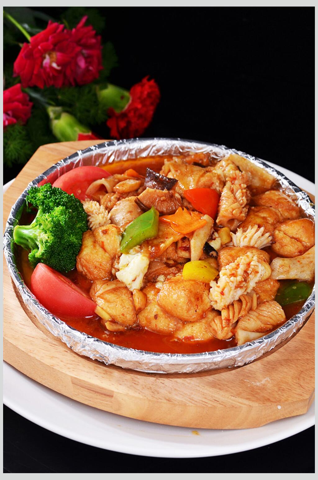 油豆腐铁板豆腐高清图片素材