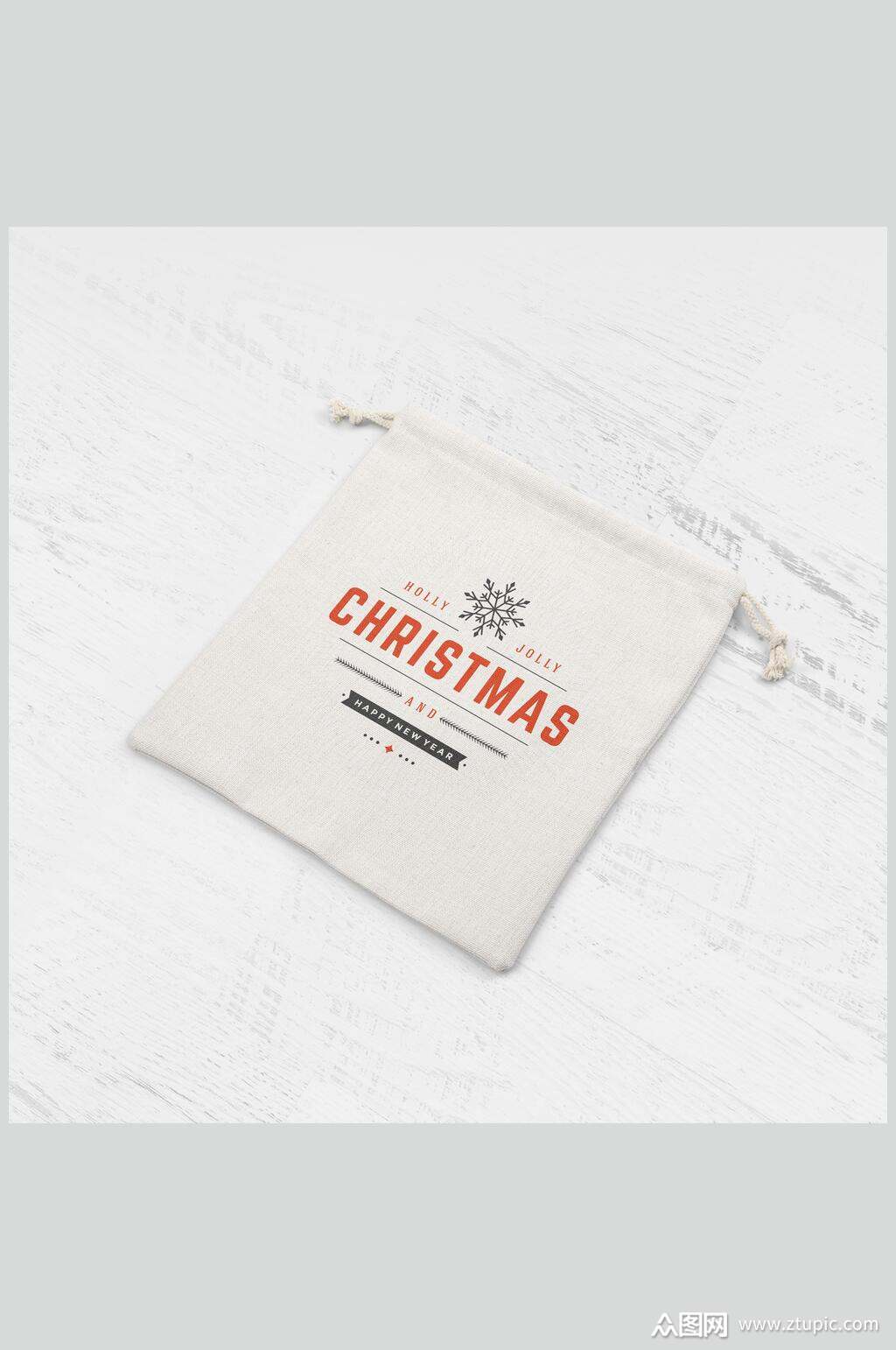 平铺束口袋样机素材