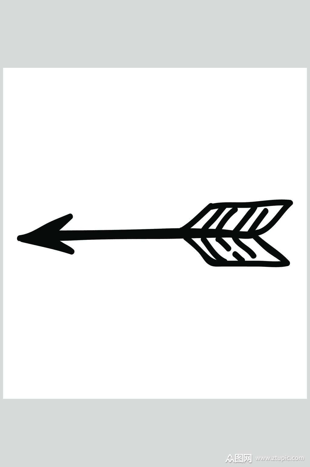 极简箭甜酷风手账矢量素材