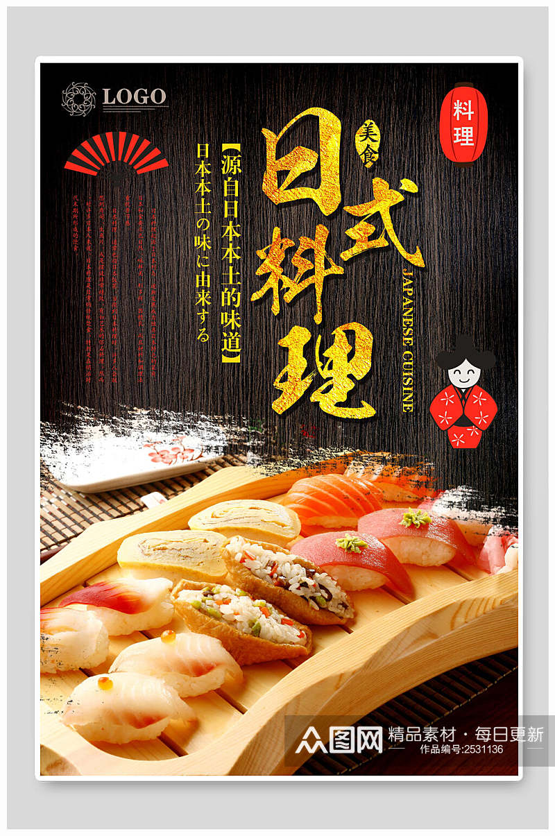 日式韩国料理美食宣传海报素材