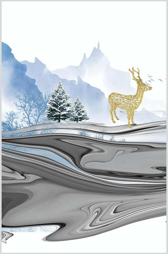 时尚森林自然背景素材-众图网