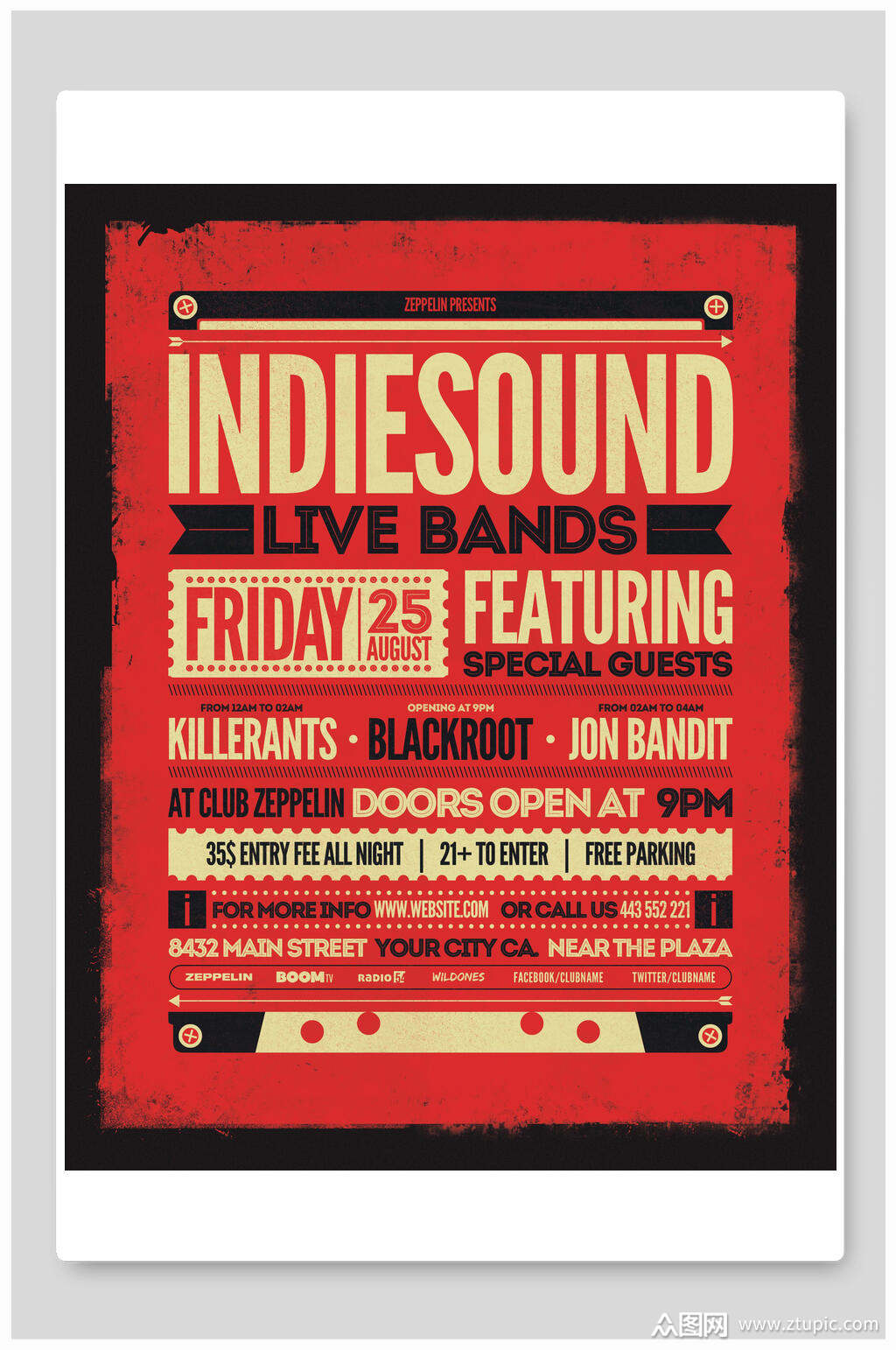 老美式国外英文复古海报