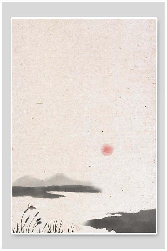 唯美古风创意高端中国风书画背景