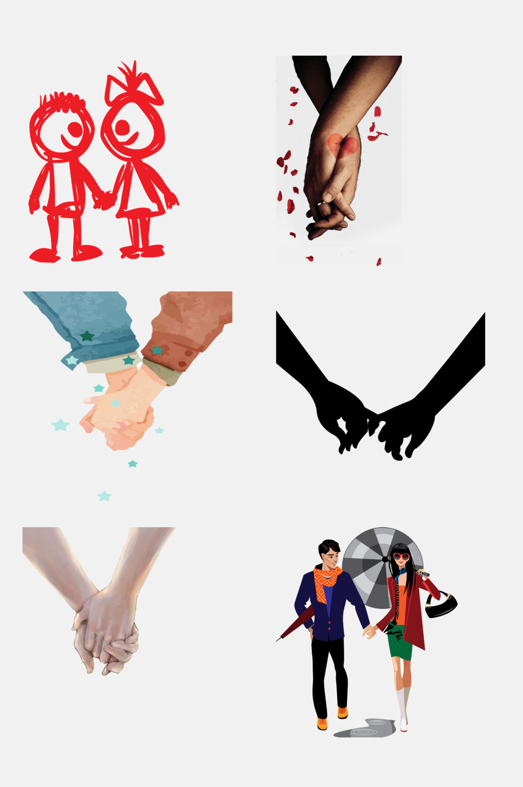 炫酷牵手免抠元素素材