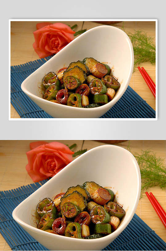 青椒泡菜美食高清图片