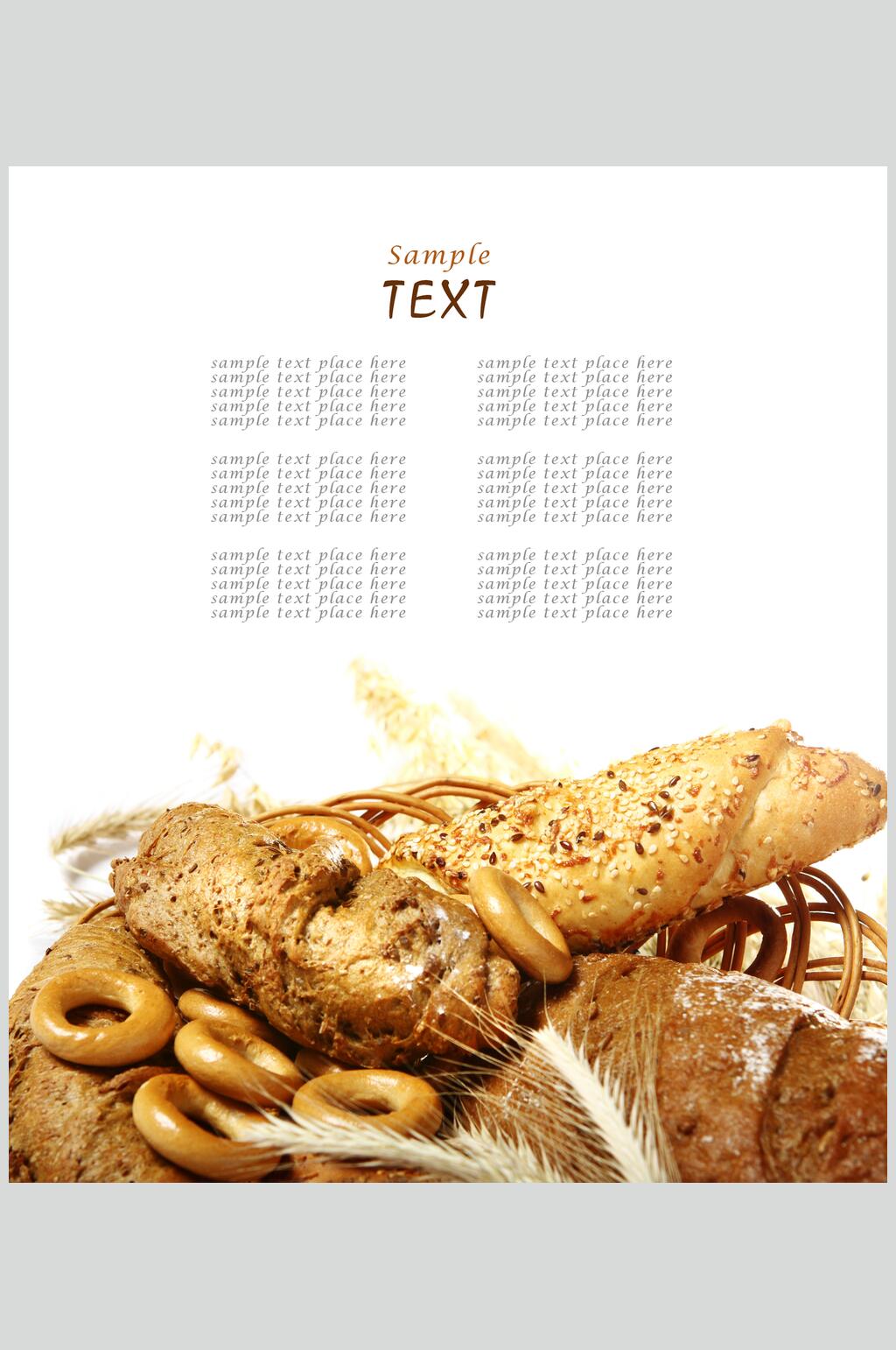 白底时尚烤面包美食图片素材