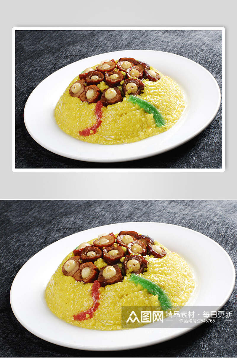 枣香黄米饭食物摄影图片素材