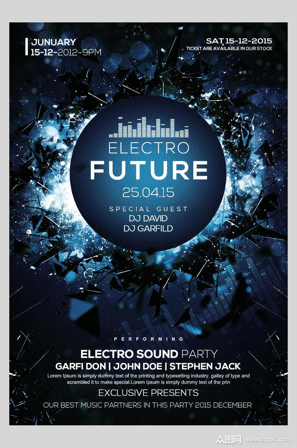 黑蓝渐变高级感创意清新潮流海报