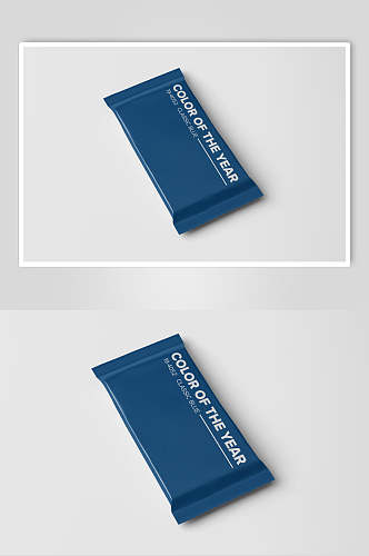 极简古典蓝包装袋品牌VI设计产品展示样机