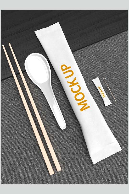 外卖一次性环保餐具样机