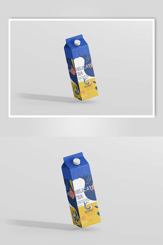 饮料果汁长方形牛奶包装纸盒样机