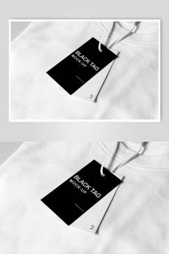 黑白挂牌T恤短袖衣服样机