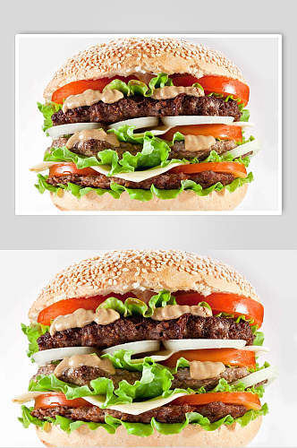 鲜香牛肉汉堡高清图片