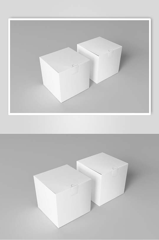 正方形盒子样机-众图网