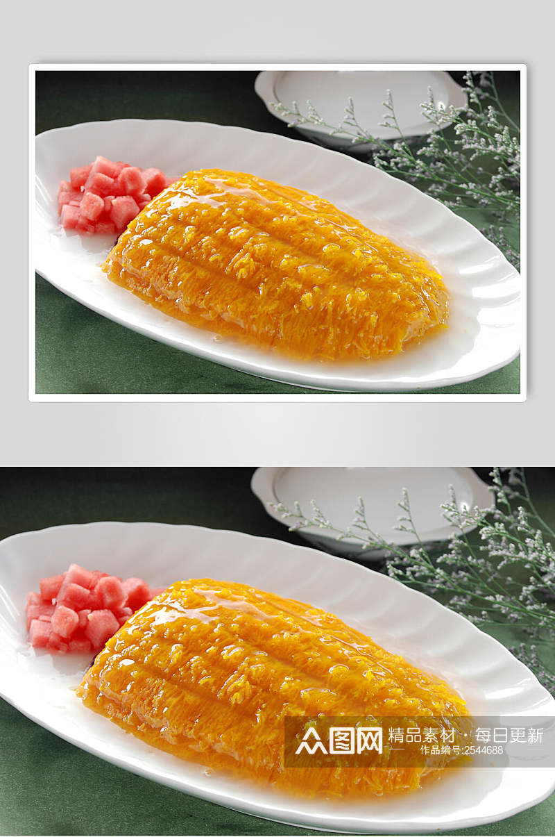 蜜汁蒸南瓜食品图片素材