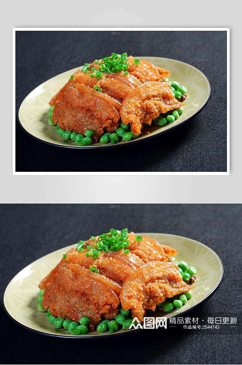 热豌豆粉蒸肉食品图片素材