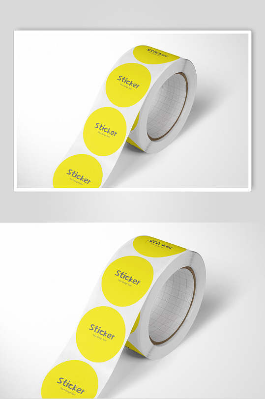 圆形胶带不干胶贴样机