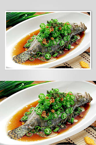 鲜椒桂鱼清蒸双椒豉汁美食图片