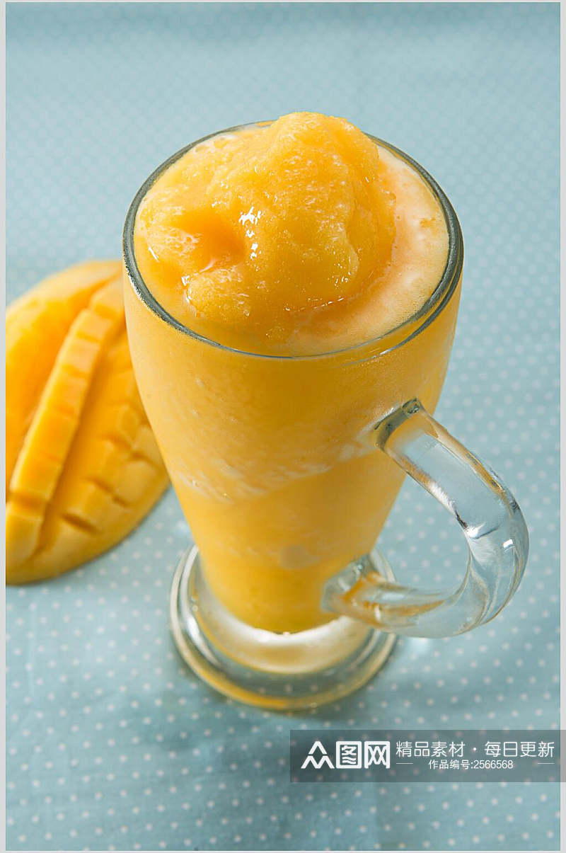 美味芒果冰沙摄影图片素材