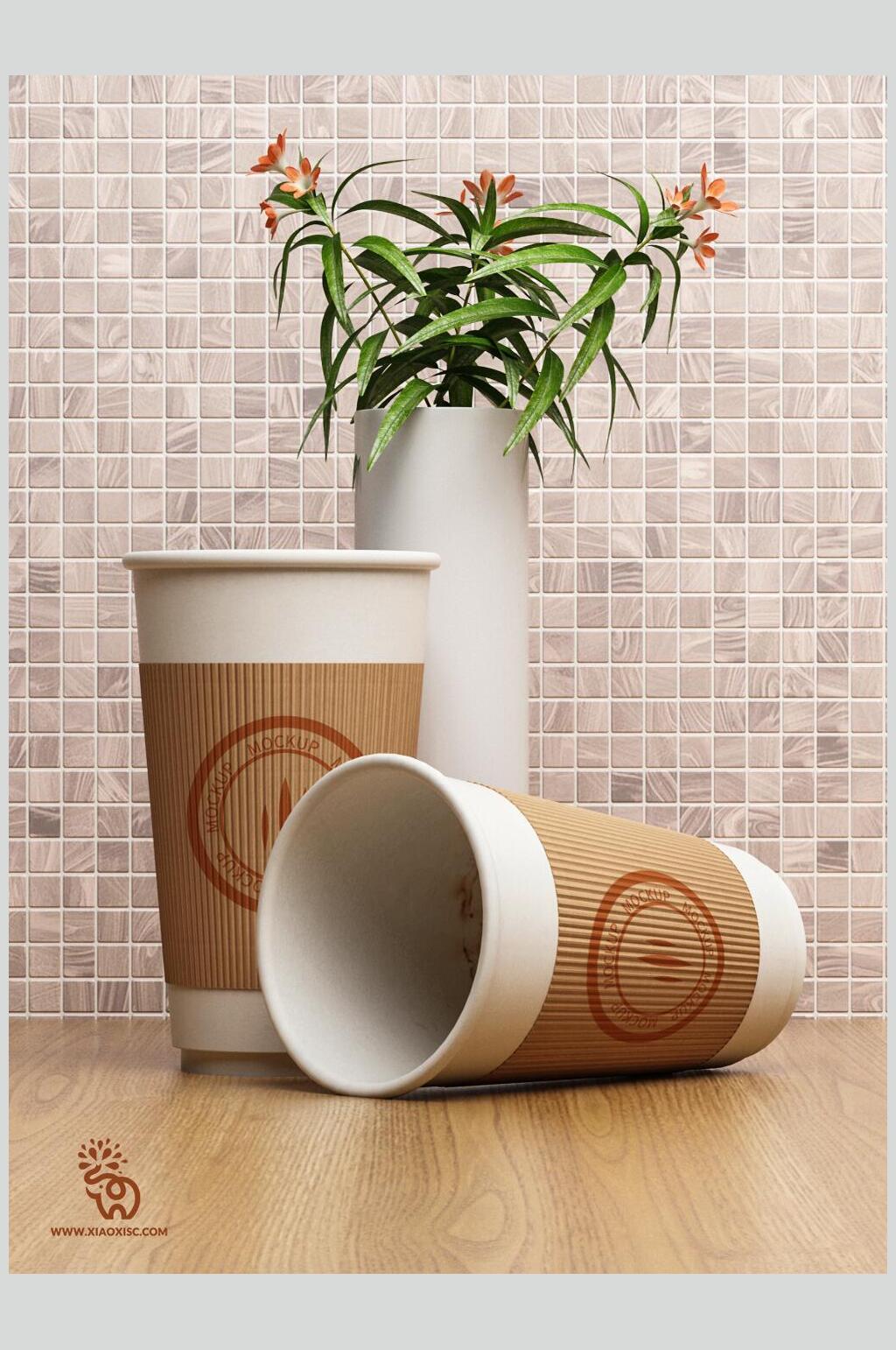 VI奶茶杯纸杯样机素材
