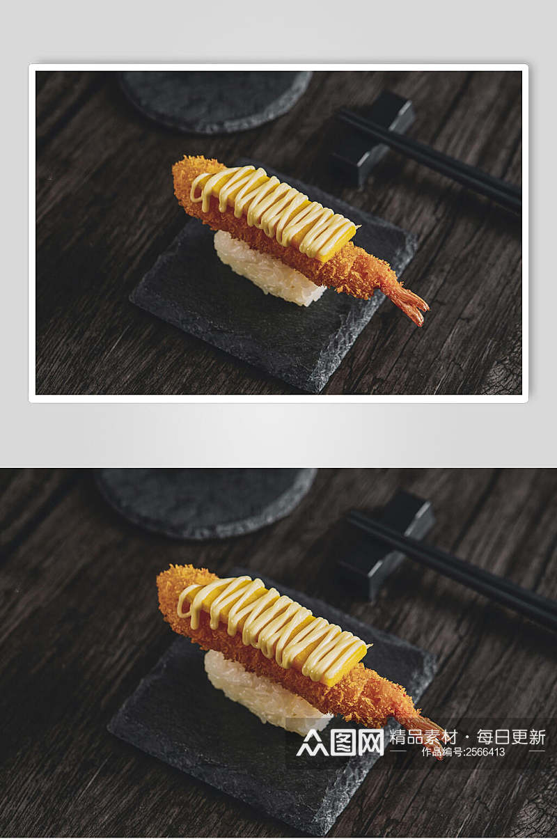 炸虾寿司摄影图片素材