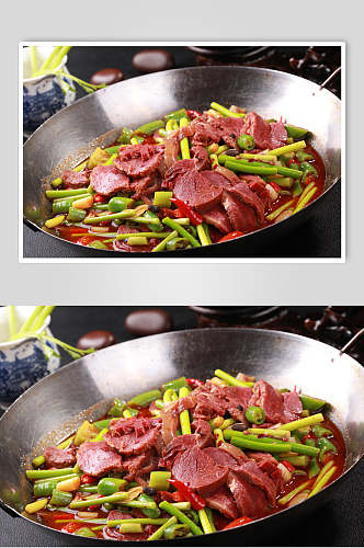 干锅竹笋牛肉食物图片