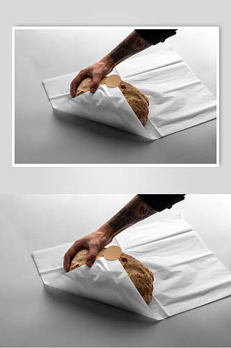 人工面包包装纸样机