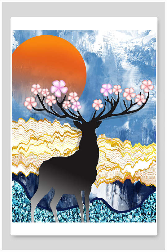 创意花朵装饰画图片-创意花朵装饰画设计素材-创意花朵装饰画模板下载