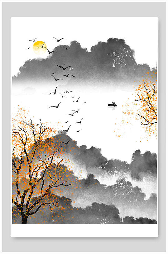 现代山水水墨图片-现代山水水墨素材下载-众图网