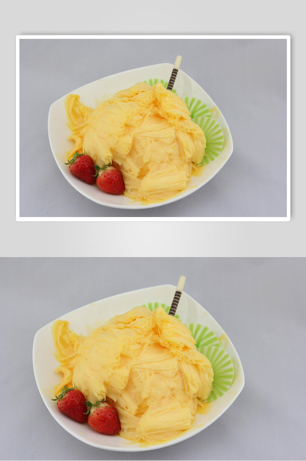 草莓绵绵冰食品高清图片素材