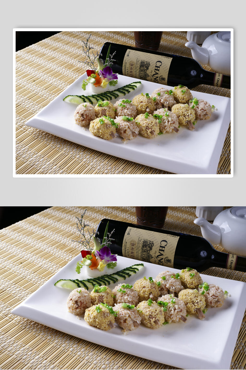 蒸菜糯米排骨美食图片素材