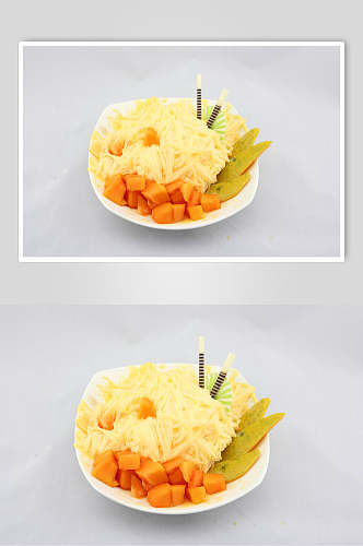 芒果绵绵冰食品图片