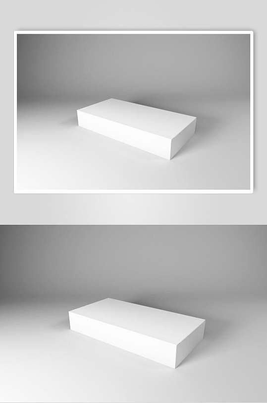简约白色长方体盒子样机
