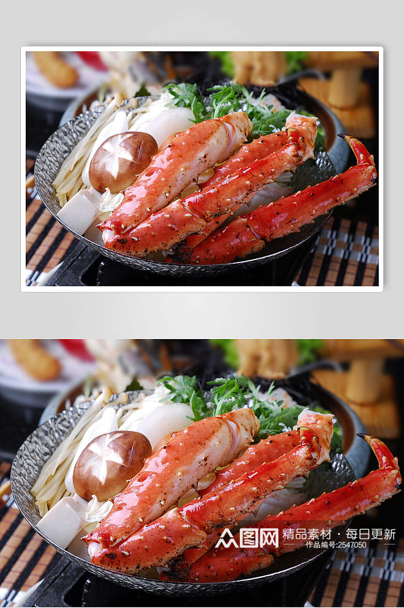 美味蟹腿食品高清图片素材