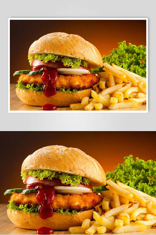 小吃汉堡食品高清图片