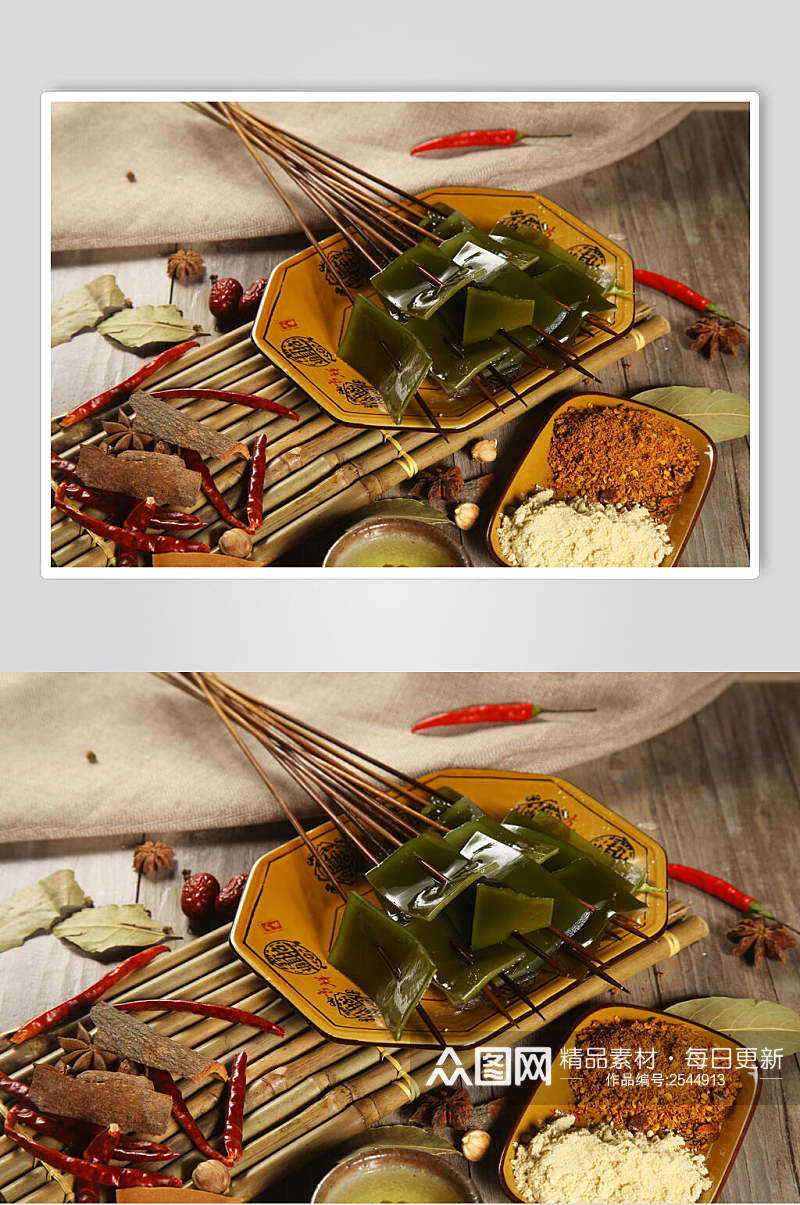 海带片串串菜品图片素材