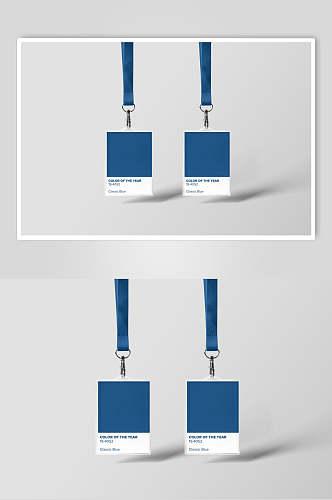 古典蓝工作牌品牌VI设计产品展示样机