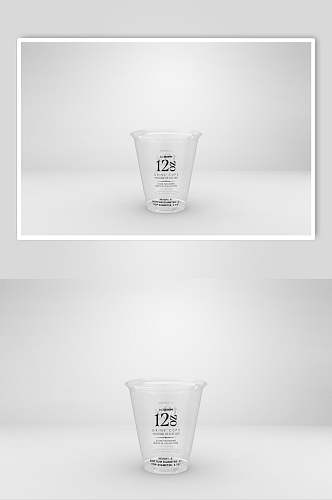 12透明塑料杯玻璃杯样机