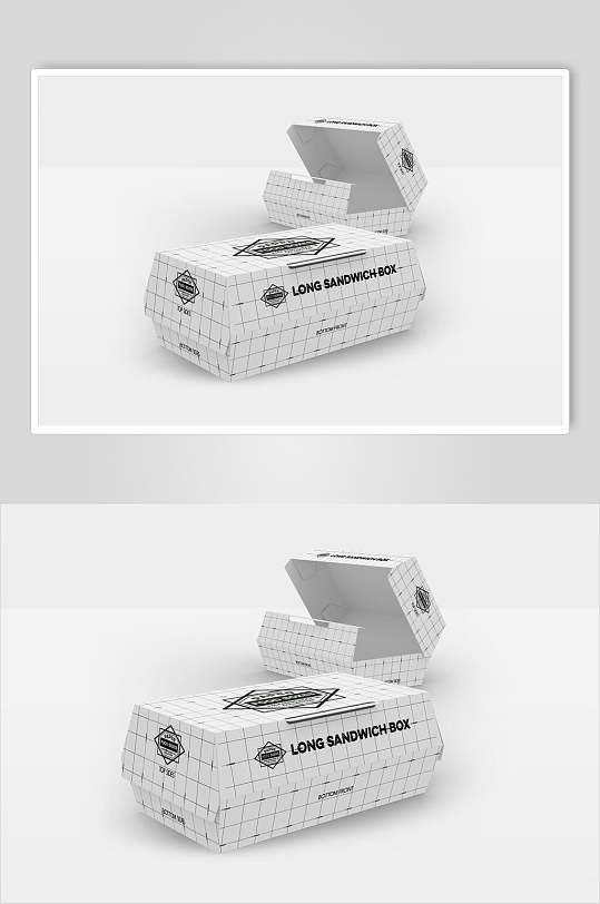 汉堡打包外带盒纸盒纸袋包装样机