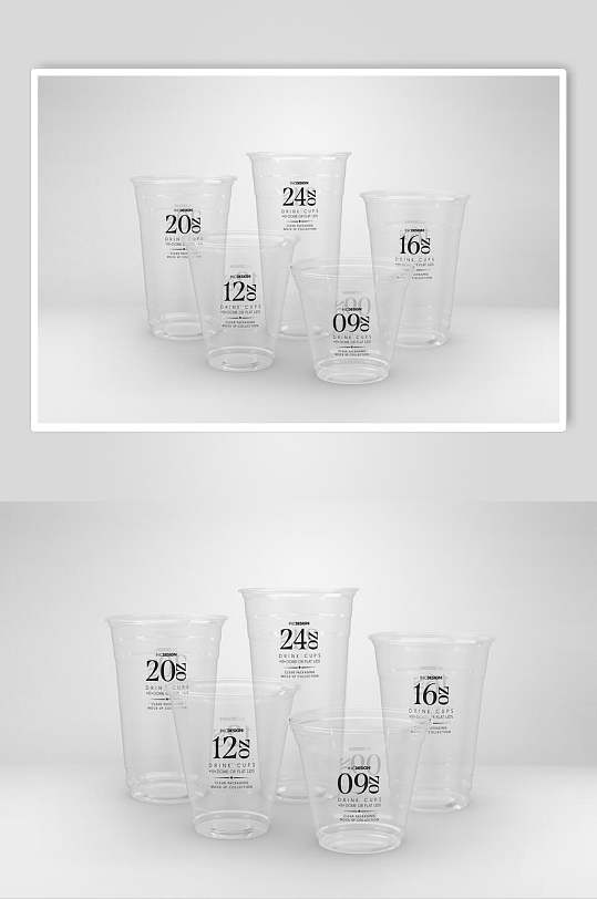 20透明塑料杯玻璃杯样机