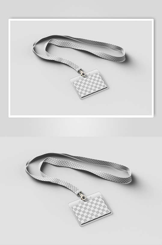 时尚横版工牌工作证样机-众图网