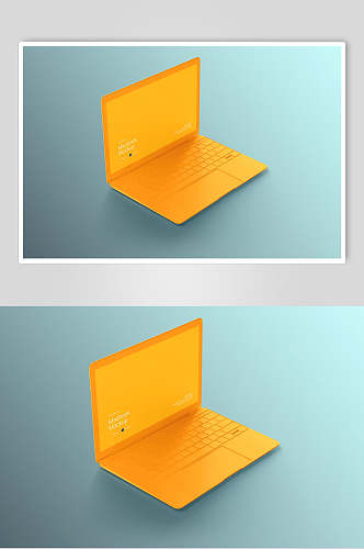 纯色笔记本电脑样机