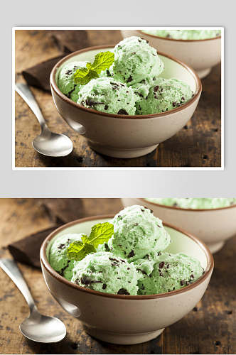 抹茶美味食品冰淇淋摄影图片