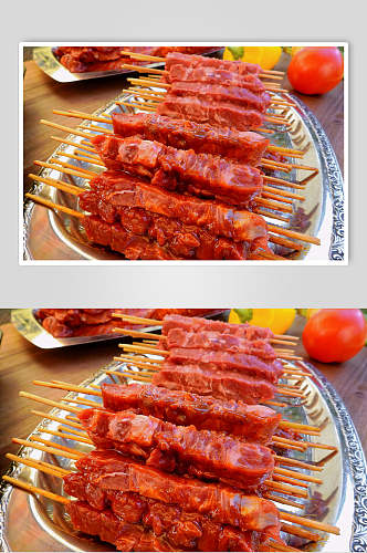 美味牛肉串烧烤串串美食食物图片
