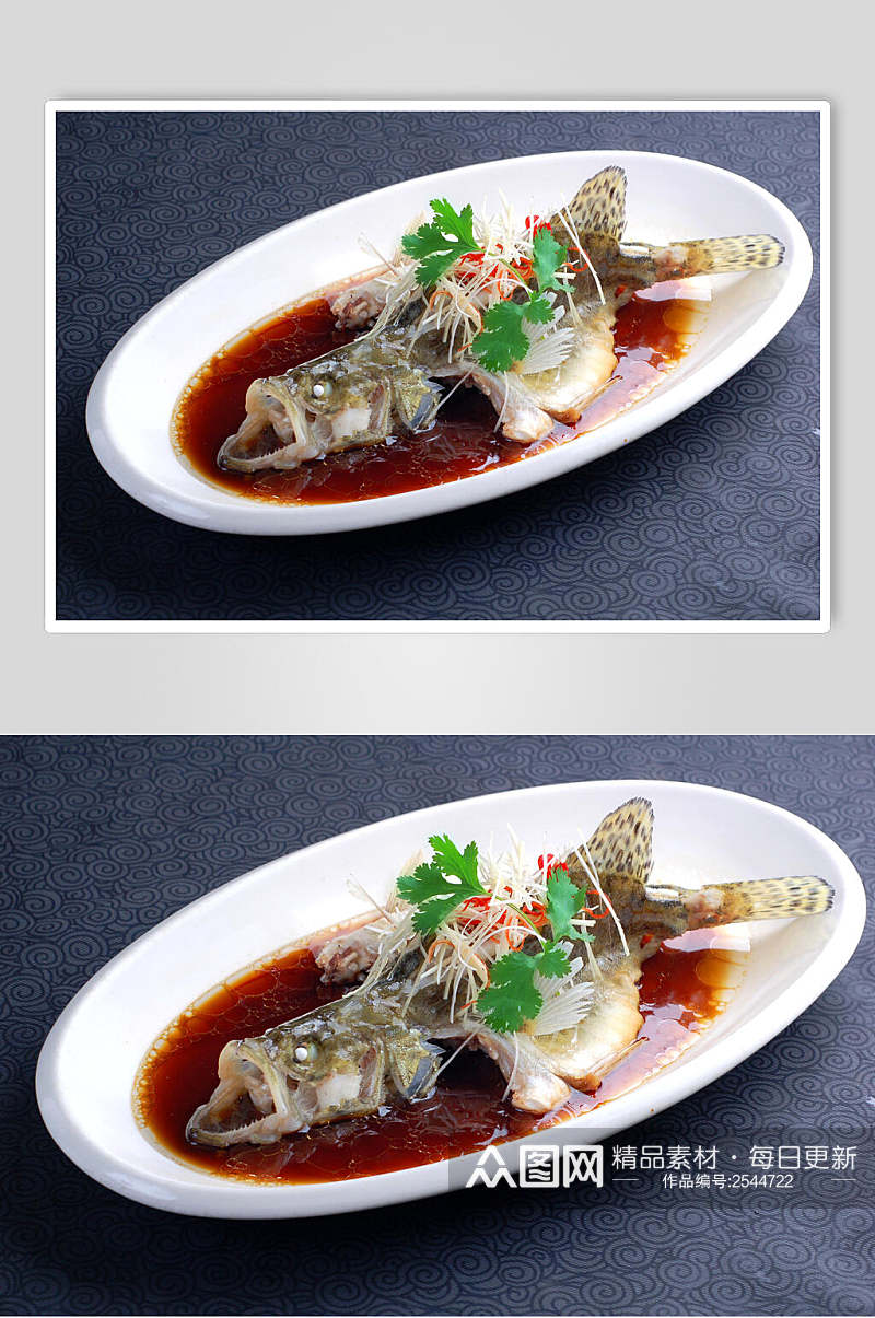 热清蒸桂鱼食品图片素材