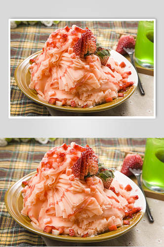 水果绵绵冰食品图片